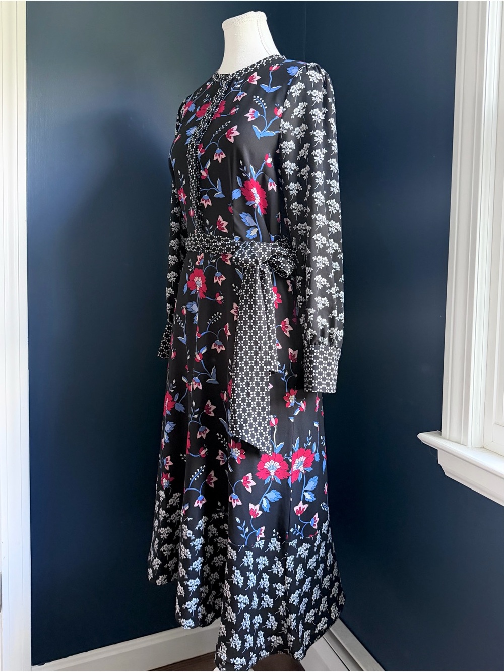 Talbots Mixed Floral Crepe Midi Dress | NWOT | Size 2 - Picture 7 of 16